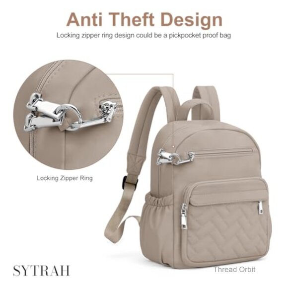 Lightweight Anti-Theft Mini Backpack with Coin Purse Waterproof Travel Daypack main image 4